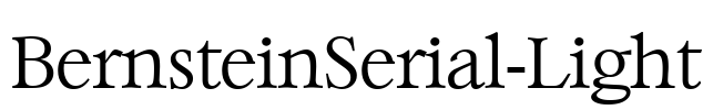 BernsteinSerial-Light Font Image