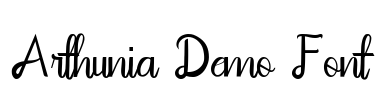 Arthunia Demo Font Font Image