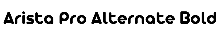 Arista Pro Alternate Bold Font Image