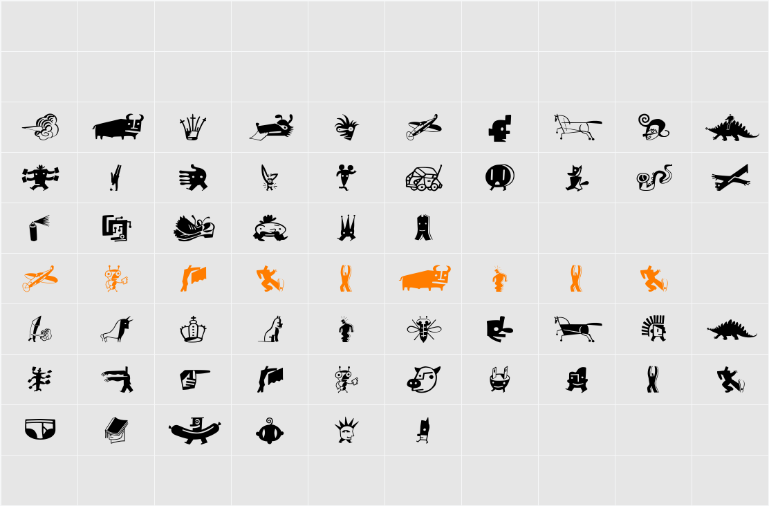 BigCheeseLight Character Map
