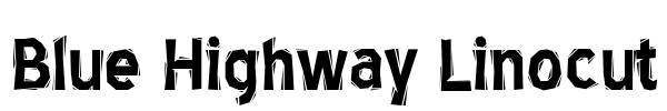 Blue Highway Linocut Font Image