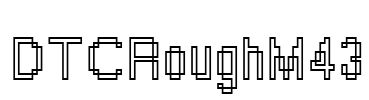 DTCRoughM43 Font Image