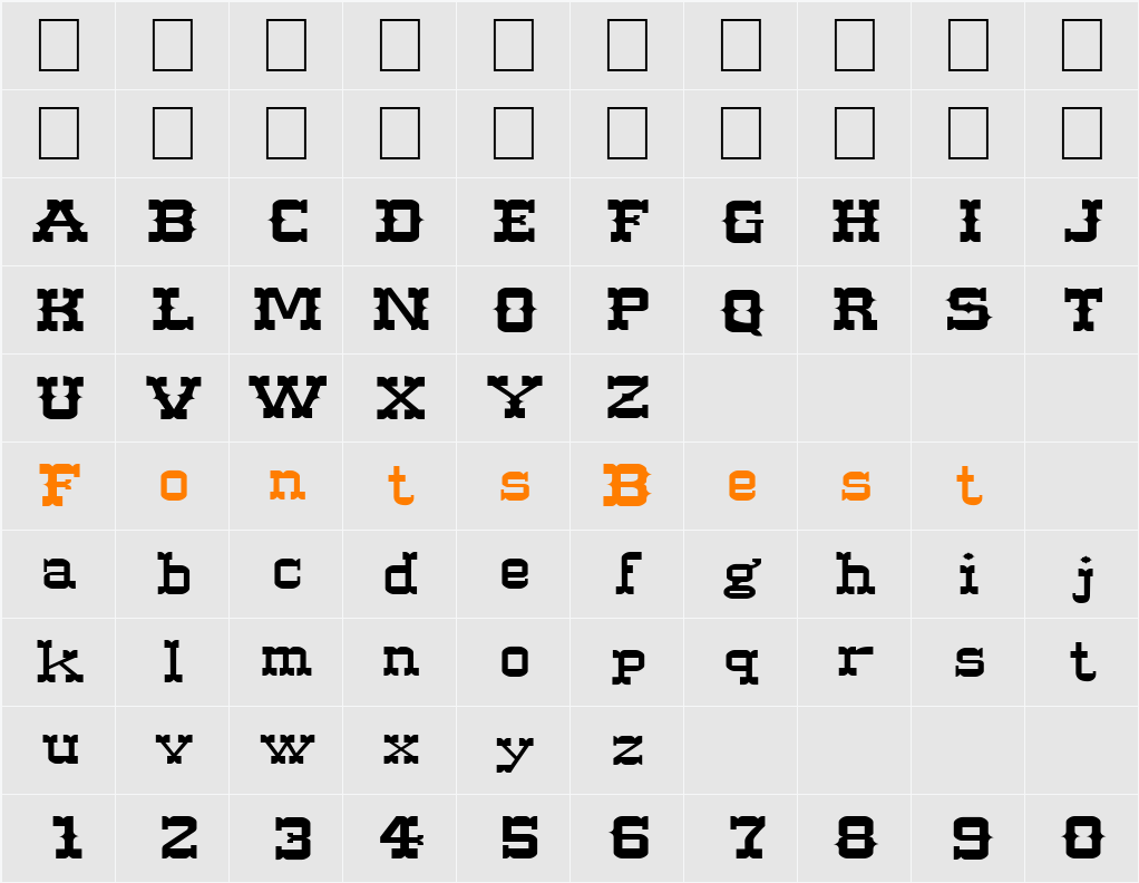 FZ JAZZY 61 EX Character Map