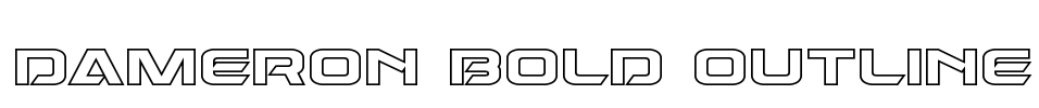 Dameron Bold Outline Font Image