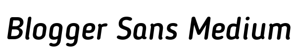 Blogger Sans Medium Font Image