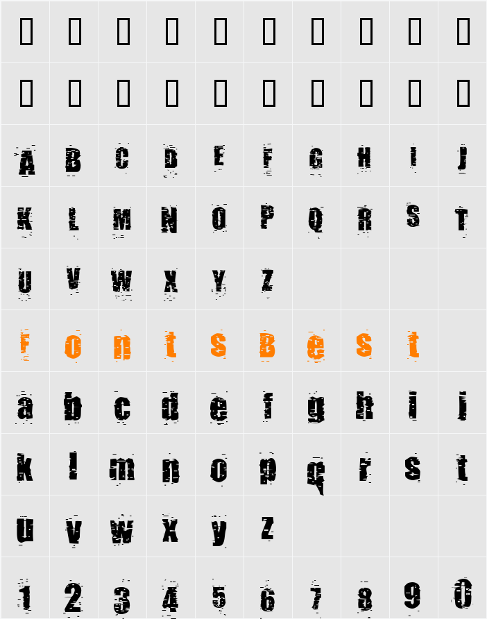 JI-Nesses Character Map