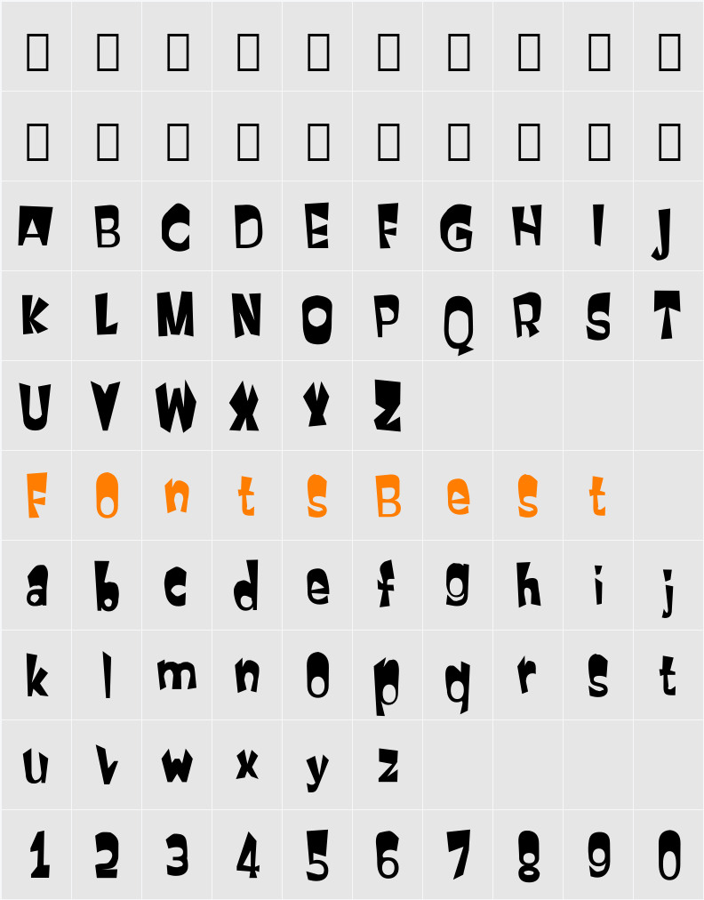 First Attempt Character Map