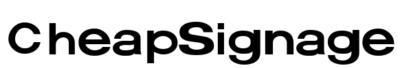 CheapSignage Font Image