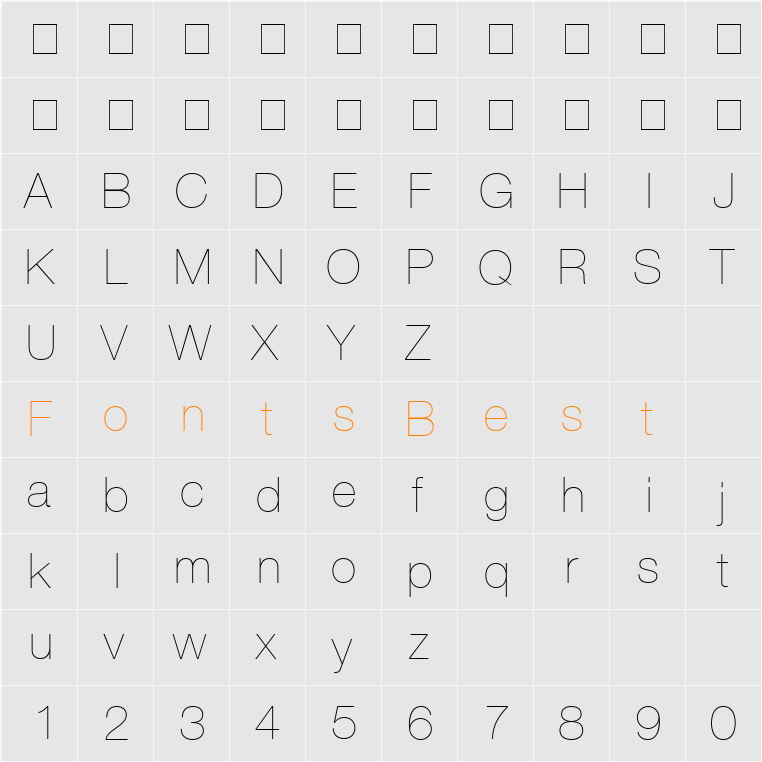 Context Reprise Light SSi Character Map
