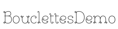 BouclettesDemo Font Image