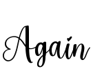 Again Font Image
