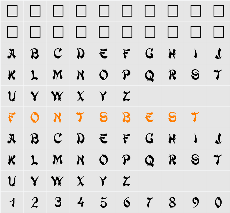 ChowMein Character Map