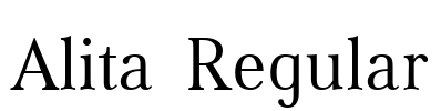 Alita  Regular Font Image