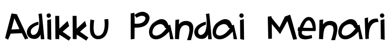 Adikku Pandai Menari Font Image