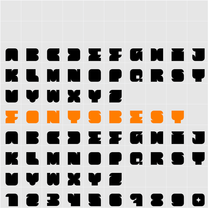 MuchBolder Character Map
