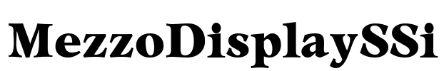 MezzoDisplaySSi Font Image