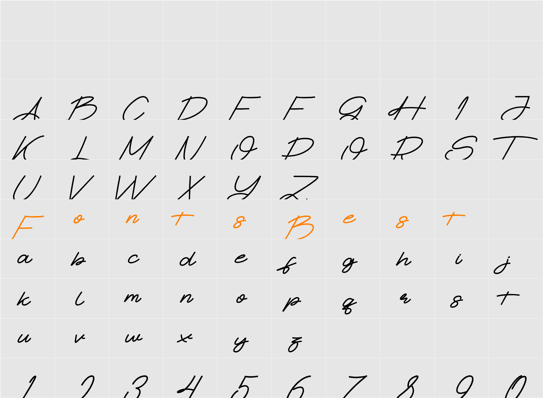 Bothside Character Map