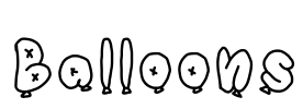Balloons Font Image