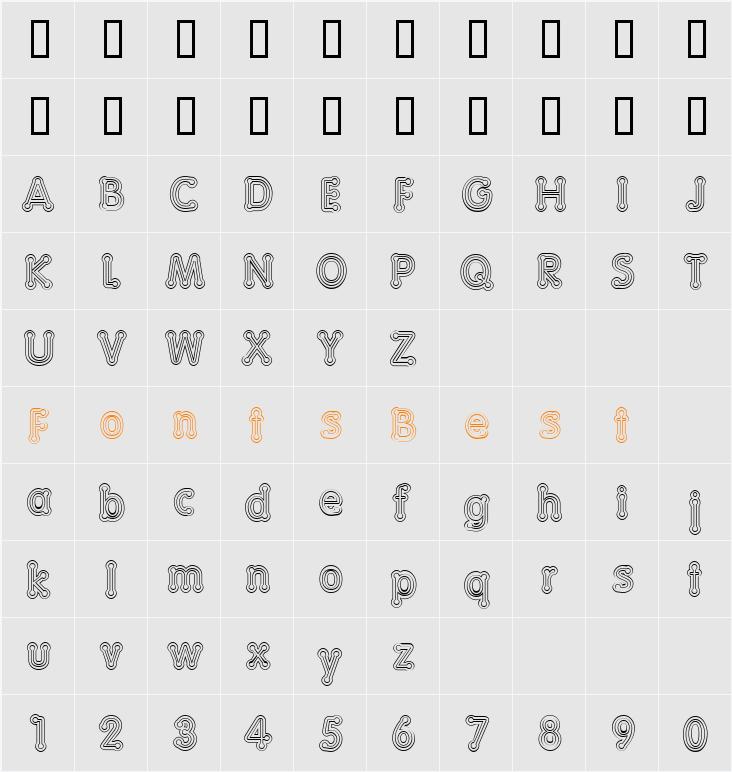 JI-Metres Character Map