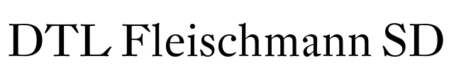 DTL Fleischmann SD Font Image
