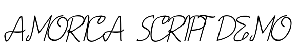 AMORICA SCRIPT DEMO Font Image
