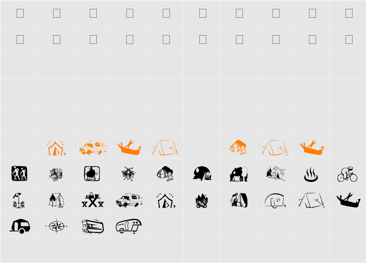 AEZ camping Character Map