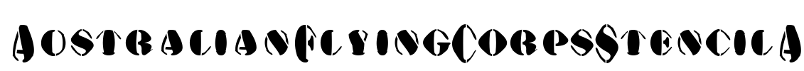 AustralianFlyingCorpsStencilA Font Image