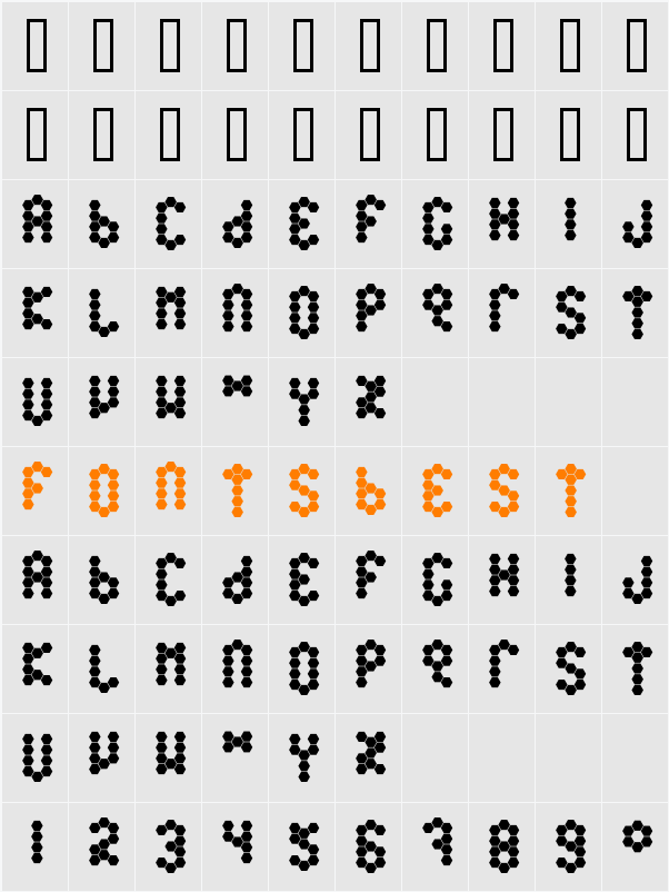 Beetype Filled Character Map