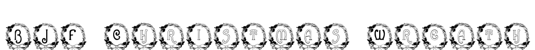 BJF Christmas Wreath Font Image