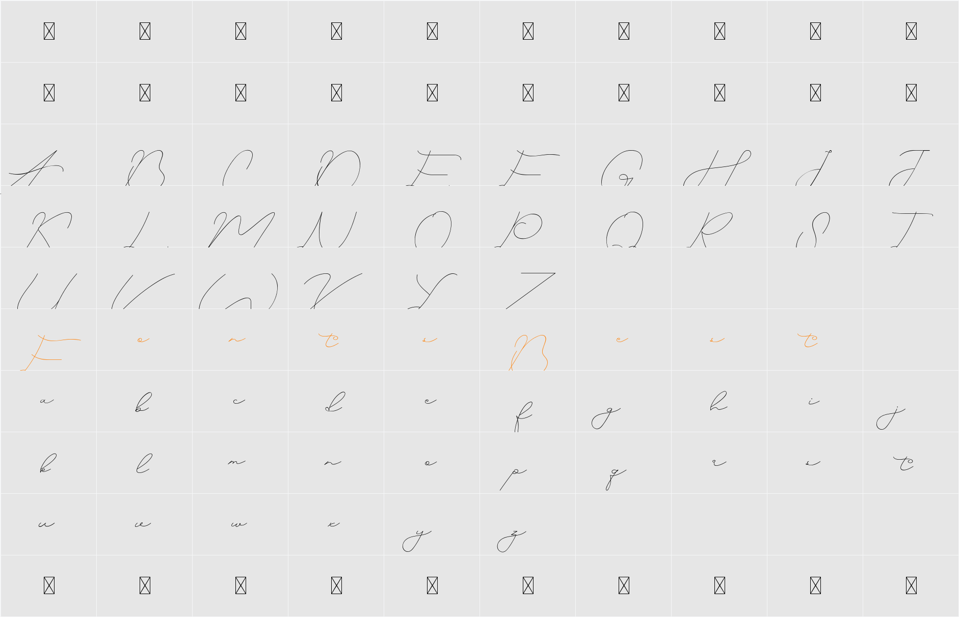 Agrandize Demo Character Map