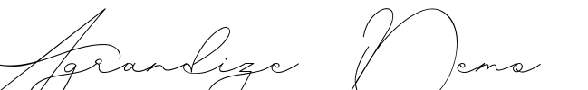Agrandize Demo Font Image