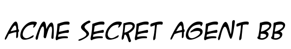 ACME Secret Agent BB Font Image