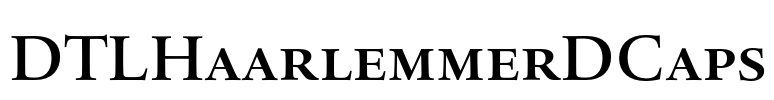 DTLHaarlemmerDCaps Font Image