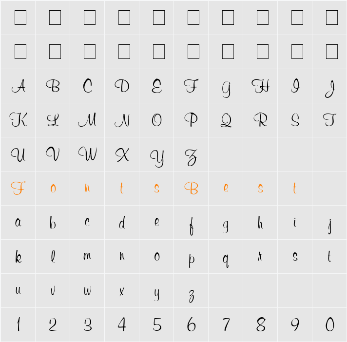 Chroma Script SSi Character Map