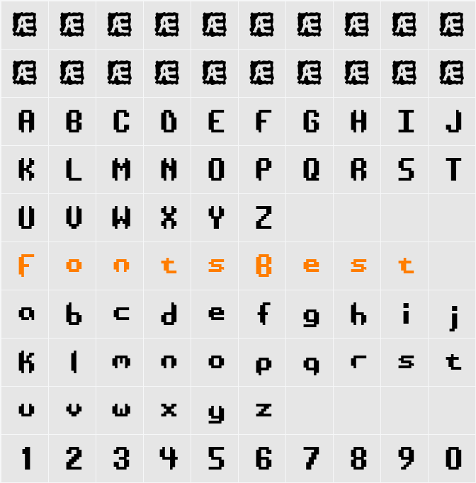 Æ Systematic TT (BRK) Character Map