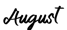 August Font Image