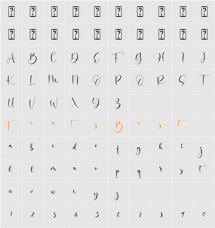Balimora Character Map