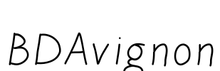 BDAvignon Font Image