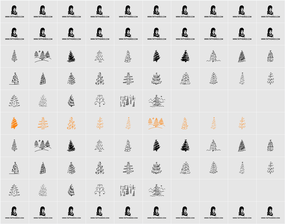 Christmas Trees Celebration Character Map