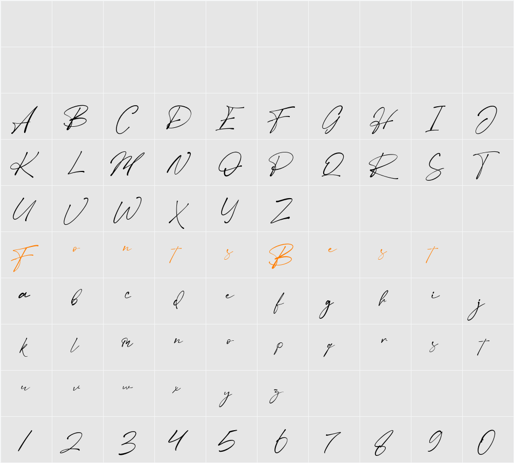 Betmo Character Map