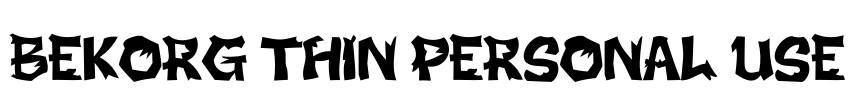 BEKORG THIN PERSONAL USE