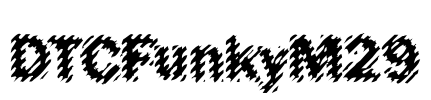 DTCFunkyM29 Font Image