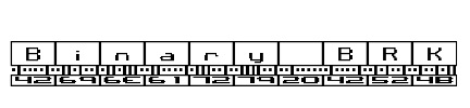 Binary BRK Font Image