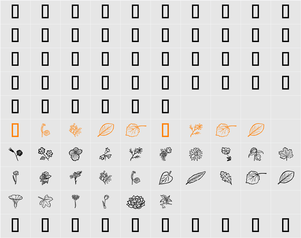 Flower Show Character Map