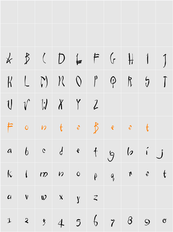 Chinawestern Character Map