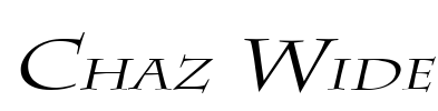 Chaz Wide Font Image