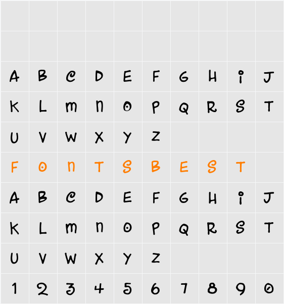 DanceParty Character Map