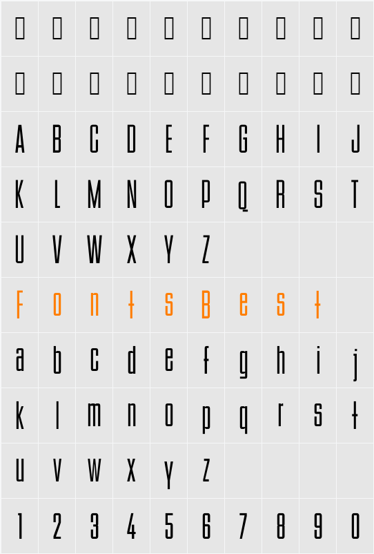BStyle Character Map