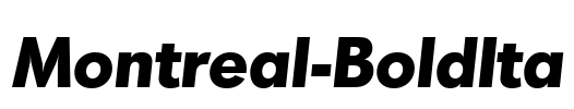 Montreal-BoldIta Font Image