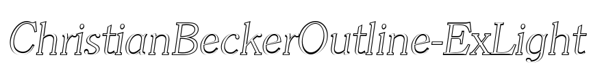 ChristianBeckerOutline-ExLight Font Image